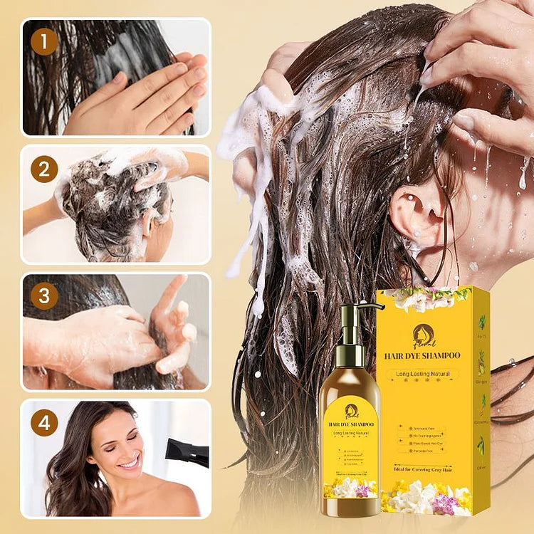 Long Lasting Natural Hair Dye Shampoo (Pack of 4)